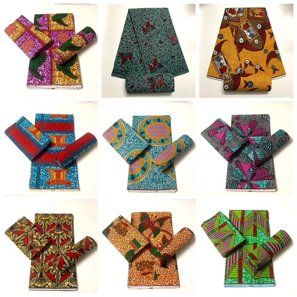 

New 100% Cotton Original Real Wax Ankara Fabric 2023 African Print Fabric For Wedding Dress Tissue African Fabric Wax Fabric