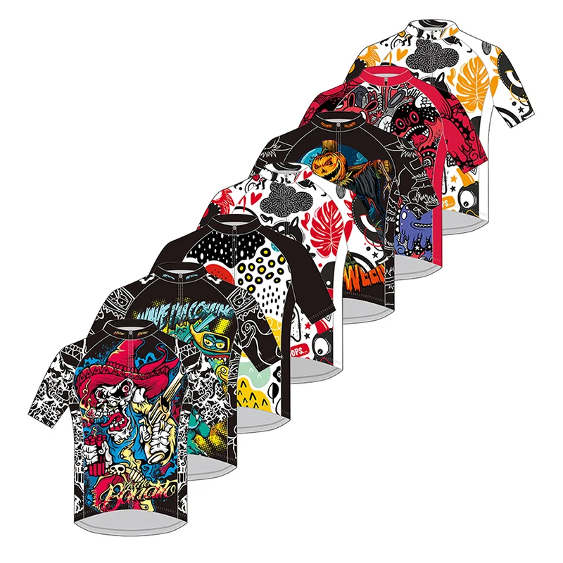 

Funny Cycling Jersey 2022 Summer Men Mountain Bike Clothing Quick-dry MTB Bicycle Clothes Uniform Breathable Road Cycling Shirts