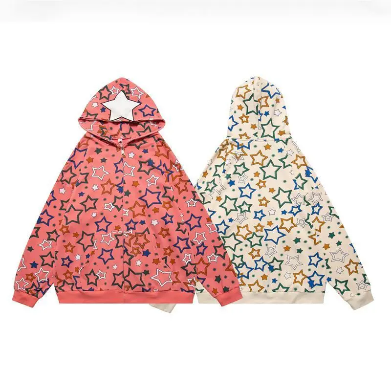 2022 американская ретро куртка женская уличная одежда пятиконечная звезда полный