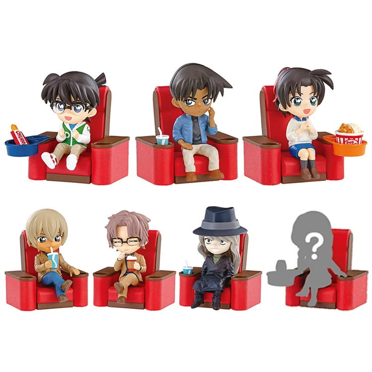 

Японское аниме RE-MENT Gashapon, капсула, конфеты, игрушка, детектив, Конан, настольные украшения, фигурка сиденья для кинотеатра P2 Edogawa Konan, фигурка