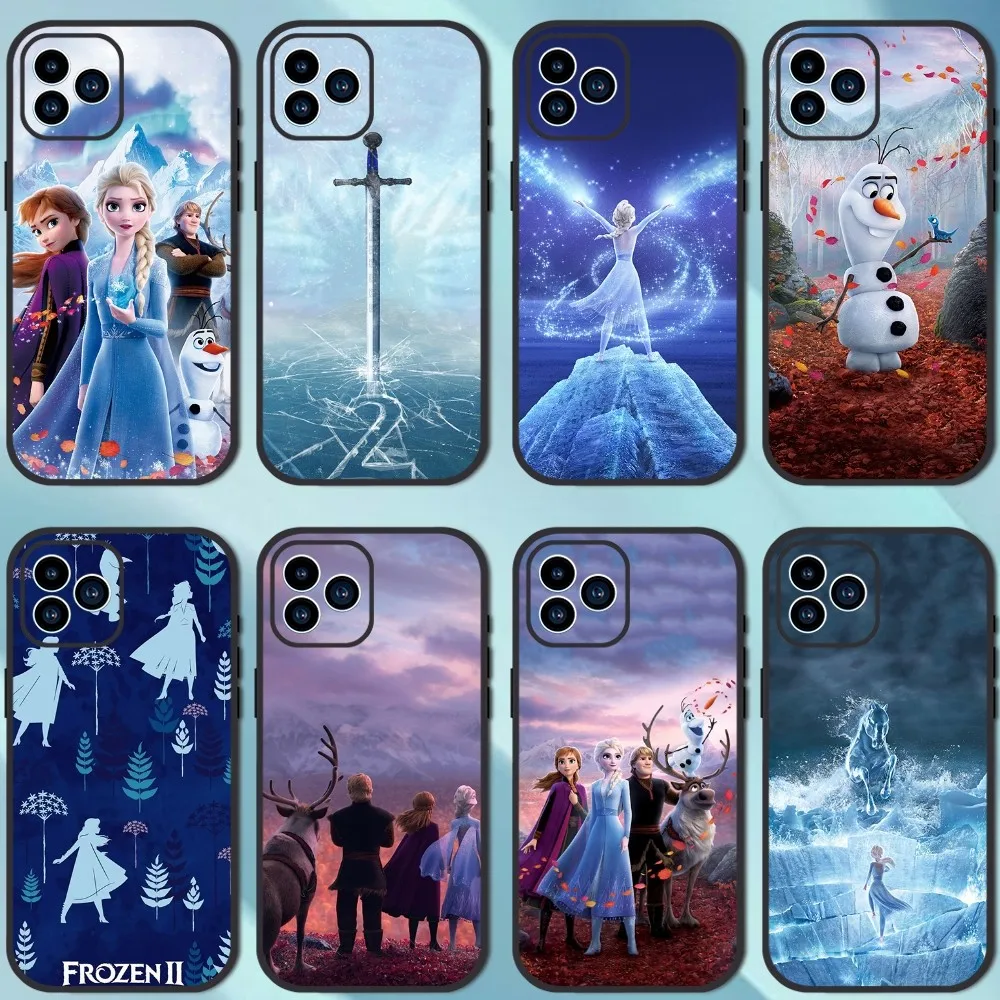 Чехол для телефона MINISO Disney F-Frozen II iPhone 13 12 11 14 15 Pro XS Max XR X 8 7 6S 6 Plus мягкий