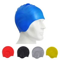 adult swimming caps silicone ear protection diving hat men large size swim caps for women swimming equipment wholesale