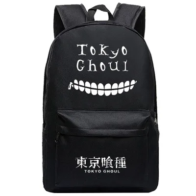 Tokyo Ghoul Anime Backpack Black Simple College Style School Backpack For Teenagers Kid Large Capacity Men Women Travel Backpack