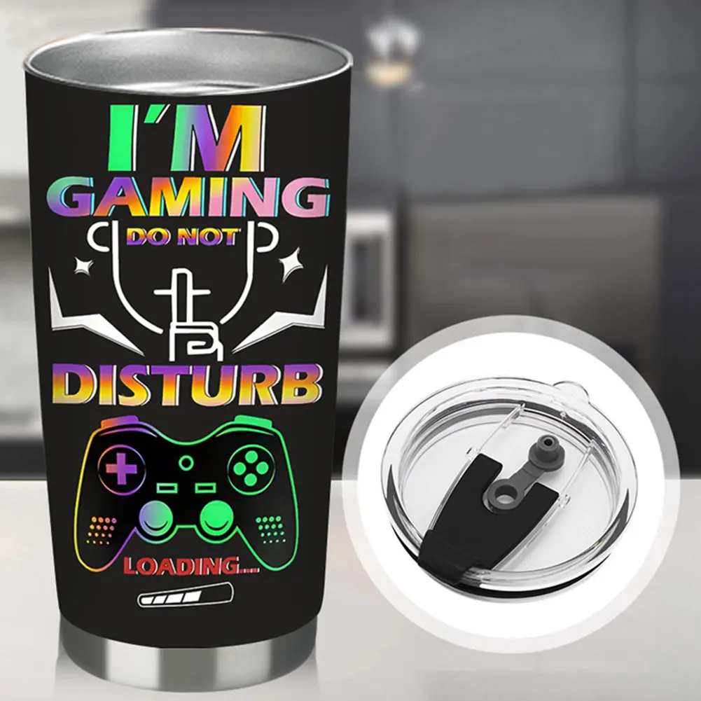 20 унций стакан для геймера из нержавеющей стали с крышкой чашка питья