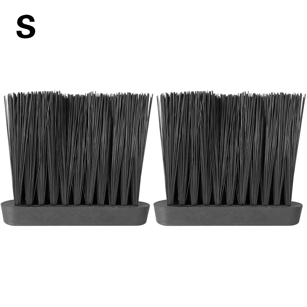 

2pcs Replacement Parts Black Fireplace Spare Refill Practical Tool Durable Hearth Brush Head Companion Professional Oblong Home