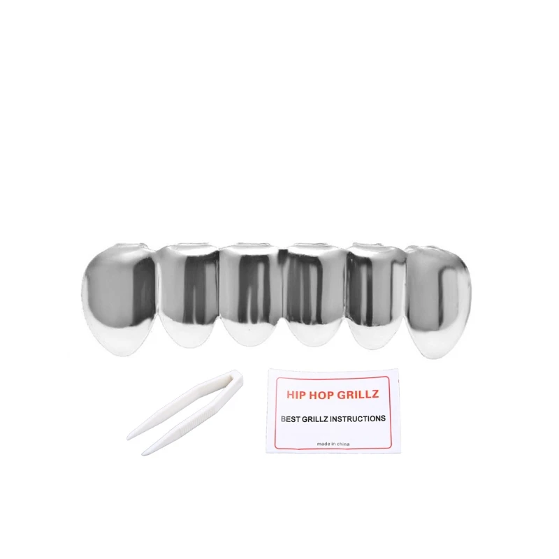 Костюм на Хэллоуин для защиты зубов вампира золотой посеребренный верхний