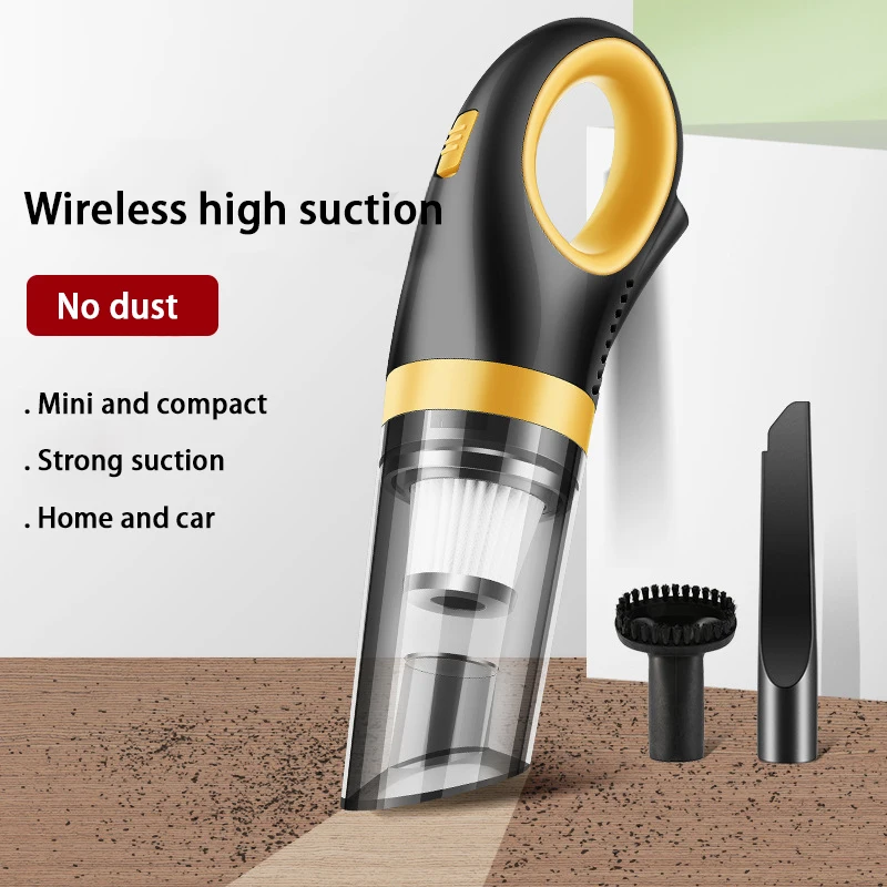 

9000Pa Car Wireless Vacuum Cleaner Cordless Handheld Auto Vacuum Cleaner Robot Wet and Dry Portable Dust Catcher Cyclone Suction