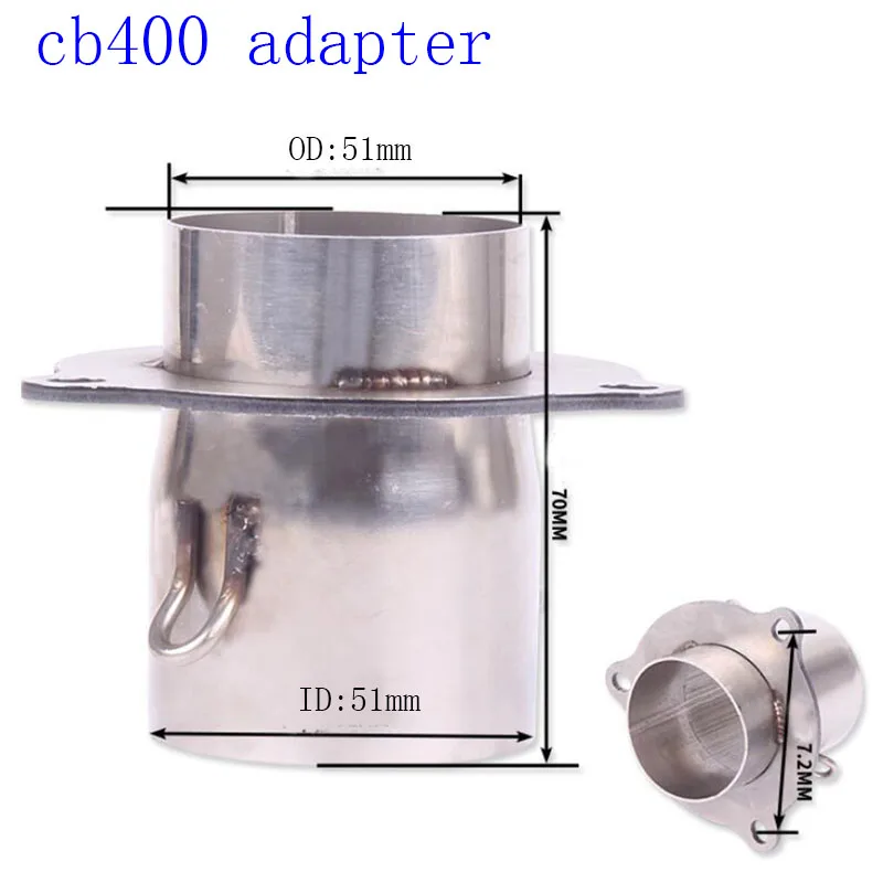 

60mm to 51mm Motorcycle Exhaust Adapter Reducer Connector Pipe for 60mm Exhaust 51-38mm Adapter CB400 ZRX400 Connector