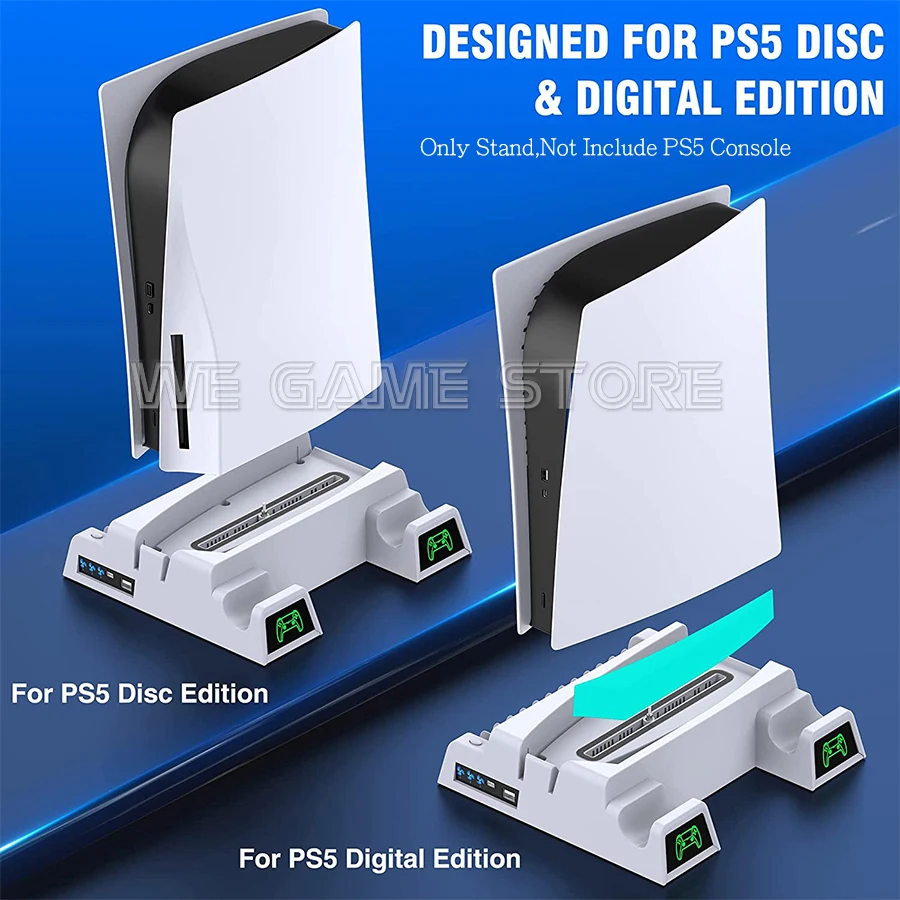 Подставка для игровой консоли Playstation 5 охлаждающая подставка дисков и цифровых