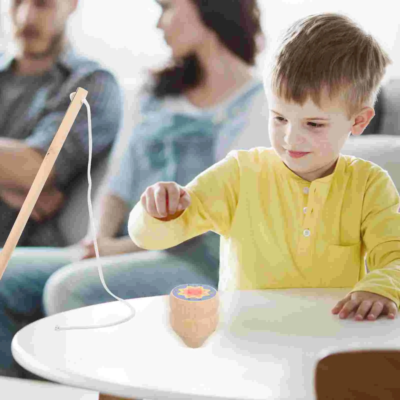 

Hand Eye Coordination Toys Interesting Gyro Top Traditional Solid Wood Portable