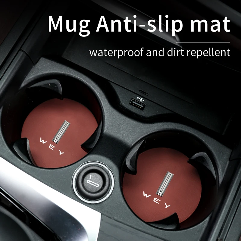 2 шт. автомобильные кожаные подставки для воды Противоскользящие коврики