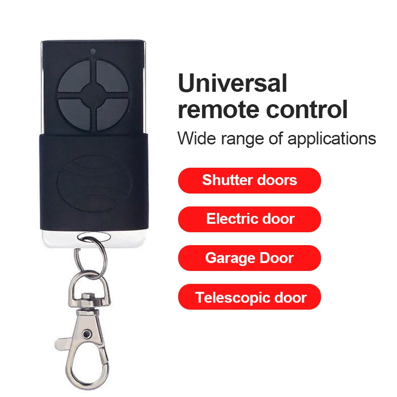 Control remoto Universal de 433MHz para puertas de persiana, puerta de garaje eléctrica, puerta telescópica, copia de código rodante, código de aprendizaje