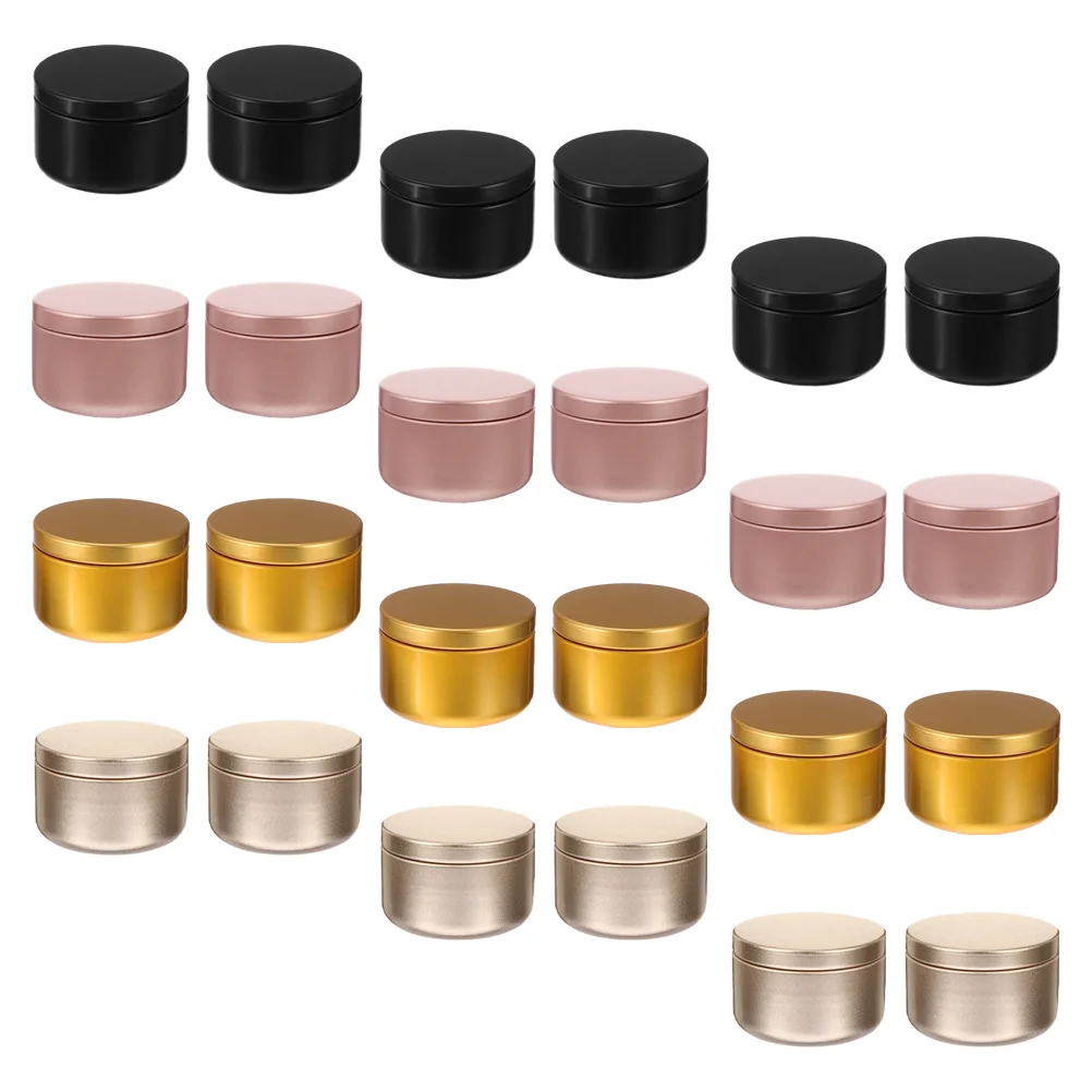

Candle Metal Jar Tins Box Tin Jars Round Storage Diy Making Container Containers Candy Empty Favor Canister Kitchen Canning