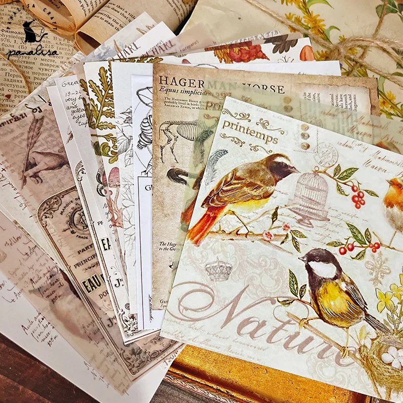 

15 Sheets Retro Gold Stamp Scrapbooking Material Hand Account Background Paper Diy Album Scrapbook Papers