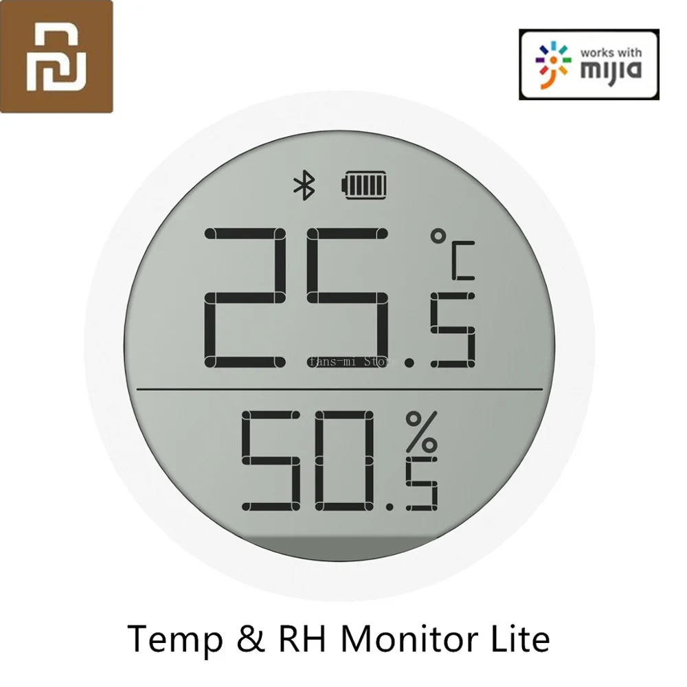 

Цифровой термометр и гигрометр Youpin BLE5.0, электронный прибор с ЖК-экраном для автоматической записи данных, работает с приложением Mi home