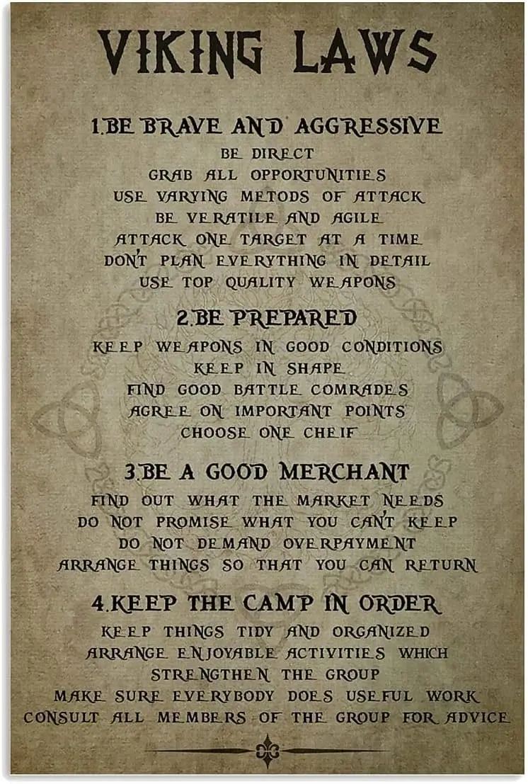 MTLPTS Metl Tn Sgn Vkng Lws Vertcl Плакат No Frme Wll Decor Gft For Brty Chrstms Vlentne S Dy Mother Fther8x12 nch (/142)