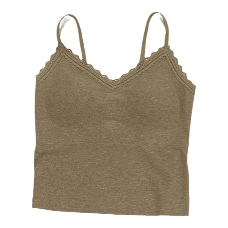 Кружевной кружевной ленточный нагрудник Серый жилет без рукавов для женщин 2024