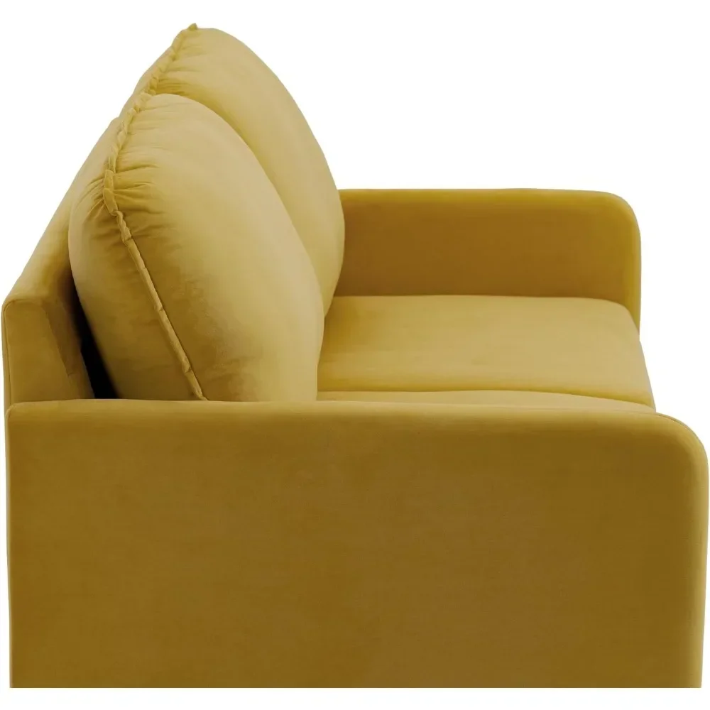 Фото L Диван с 2 сиденьями с подлокотником, мягкое сиденье Love Seat, бархатные 2-местные диваны для гостиной, диван с 2 сиденьями №5
