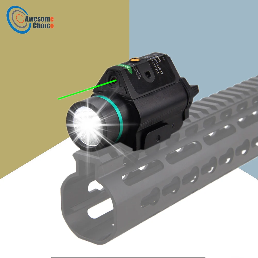 

Tactical Hunting Flashlight Green Laser Sight M6 LED Light Combo Mount Ultra Bright For weaver picatinny 20mm rail