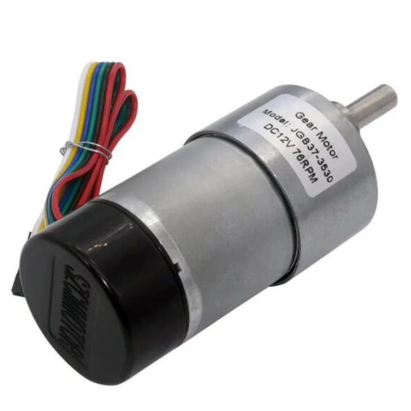 JGB37-3530 12V 24v DC Шестеренчатый двигатель 6-1600 об/мин Холла кодер электрическая