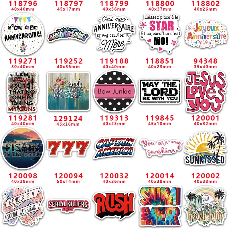 

30 шт./лот забавная печатная плоская смола для бантов для волос PR122554