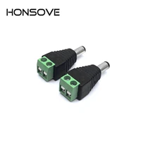 female male dc connector 5 5x2 1mm power jack adapter plug for cctv camera single color led strip light 3528 5050 5730 5630 301