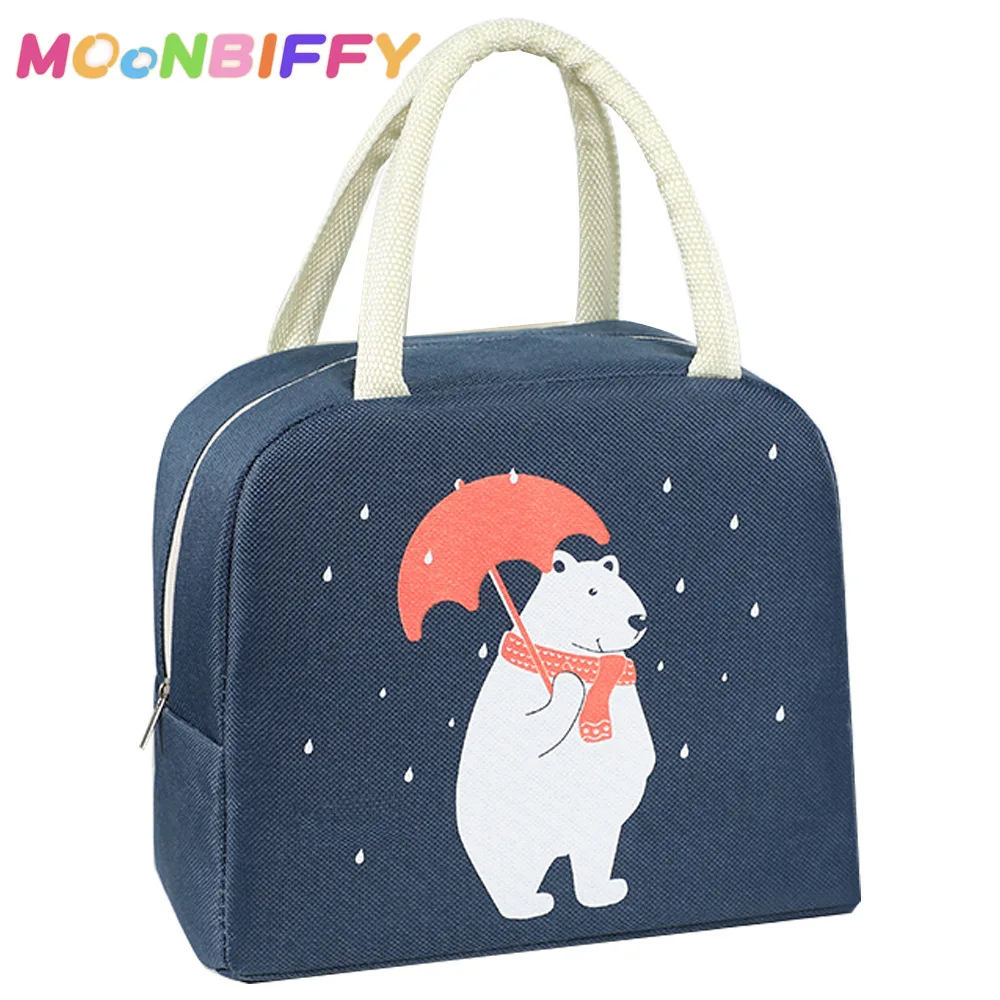 

Сумка для ланча с мультипликационным рисунком панды, милые портативные дорожные сумки для пикника, водонепроницаемая школьная сумка-холод...