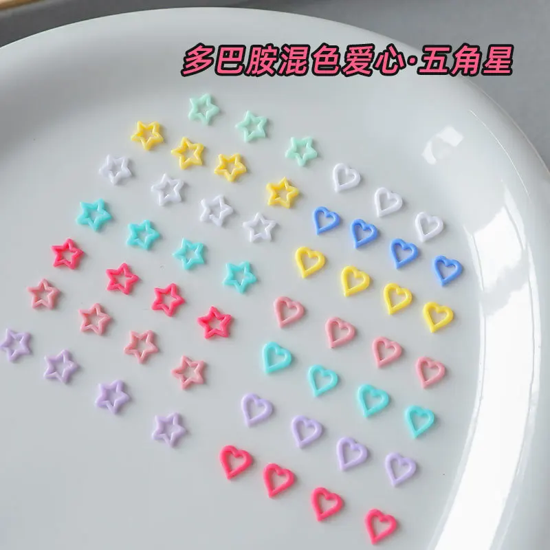 50 шт. подвески для ногтей в форме сердца