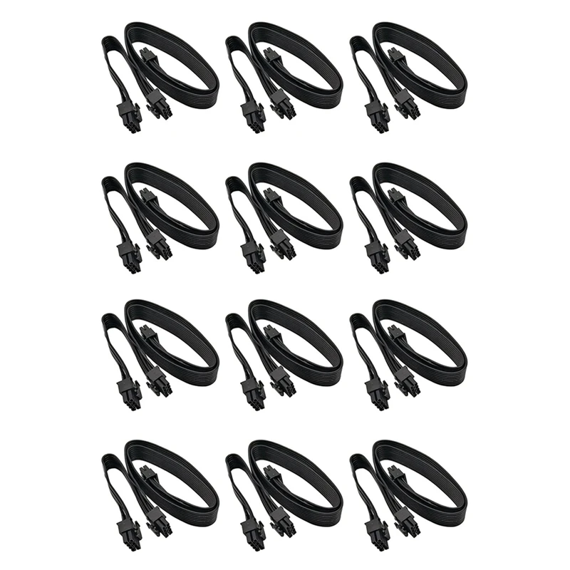 

12X ATX CPU 8 Pin Male To Dual Pcie 2X 8 Pin (6+2) Male Power Adapter Cable For Corsair Modular Power Supply(63Cm+23Cm)