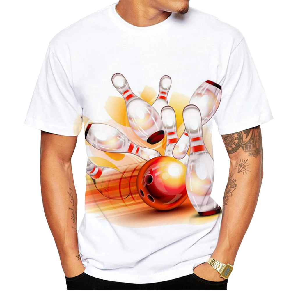 New Popular Fashion Men Women T Shirt 3d Printed The Bowling Ball T Shirt Casual Street 3d Printed The Bowling Ball Size XXS-6XL