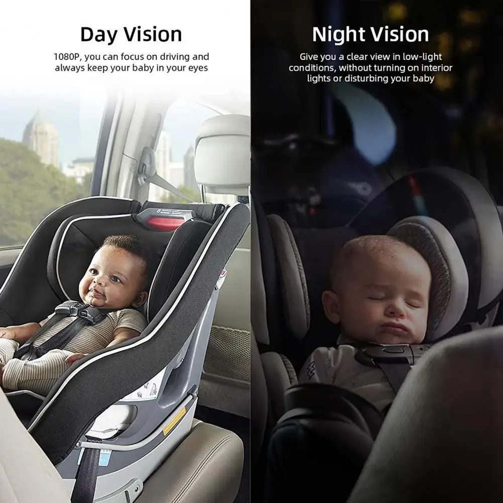 

Night Vision High Resolution Car Monitor Baby Car Monitor1 360 Degree Rotation Car Baby Backup Rearview Camera for Auto