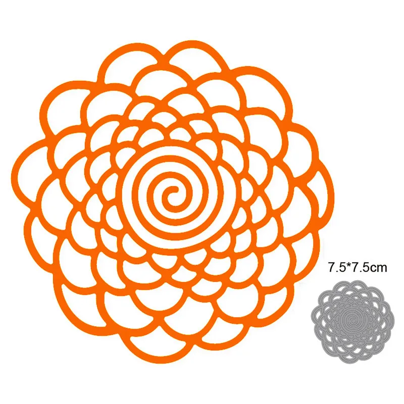 

2022 New Arrival Looping Flowers Circle Frame Metal Cutting Dies Stencil For Scrapbooking Photo Album Embossing Paper Card Craft