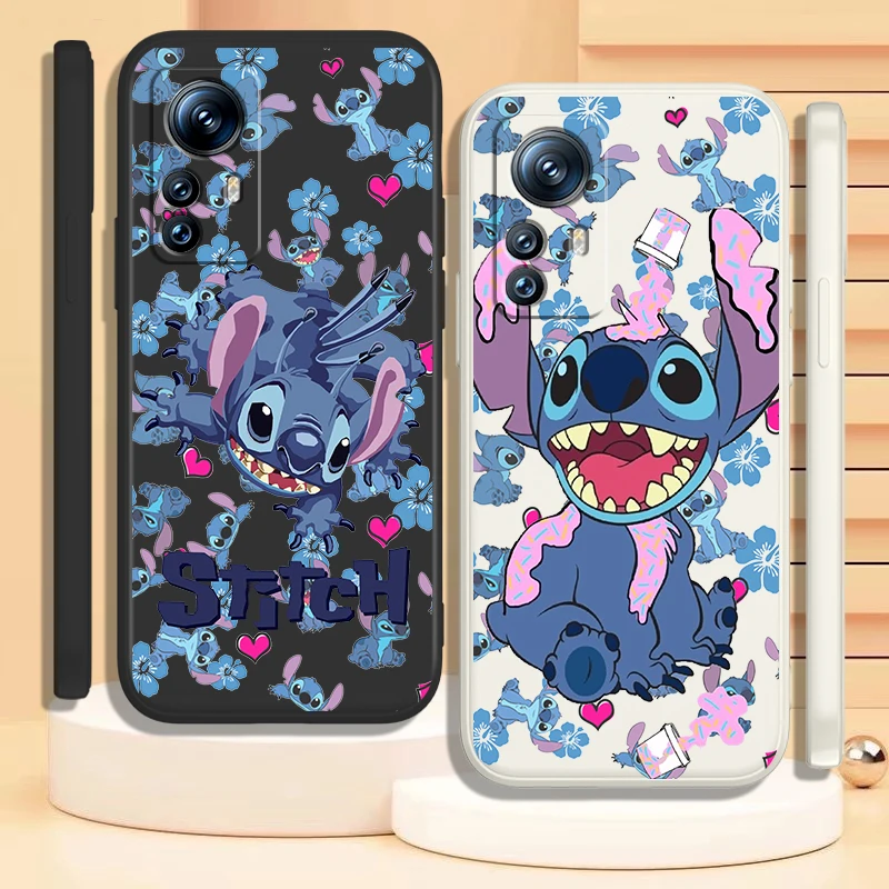 

Cartoon Lilo Stitch Cute Case For Xiaomi Mi 12 11 11i 10 10S 9 6 Ultra Lite Pro SE 5G Silicone Liquid Rope Phone Cover Capa Core