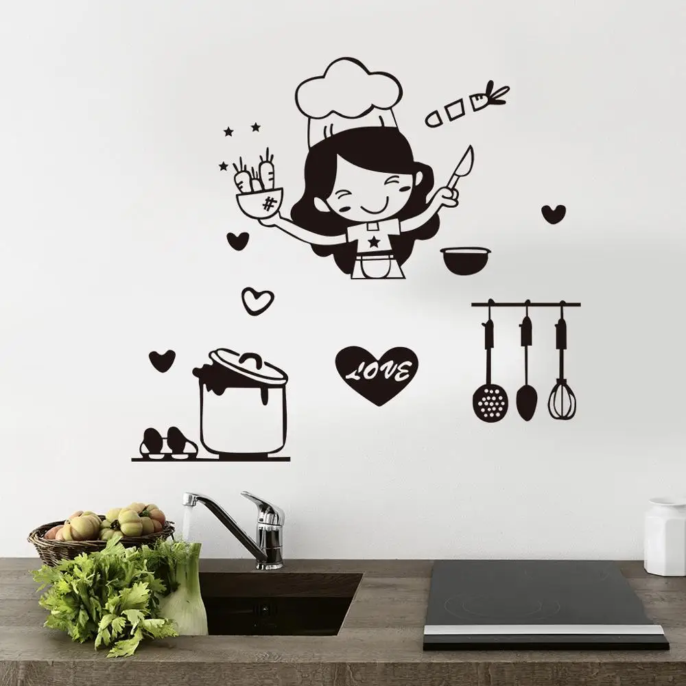 

Настенная наклейка Happy Girl Chef