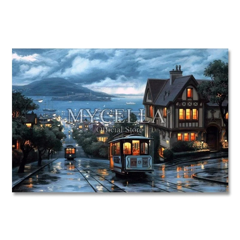

Craft Night City Landscape 5D Diy Diamond Painting Full Diamond Embroidery Drill Mosaic Picture by numbers Cross stitch kits art