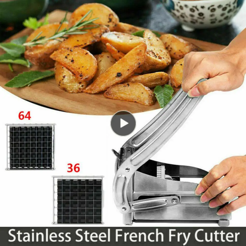 

French Fries Cutter Machine Meat Chopper Cutting Machine Manual Vegetable Cutter Potato Chips Maker Stainless Steel