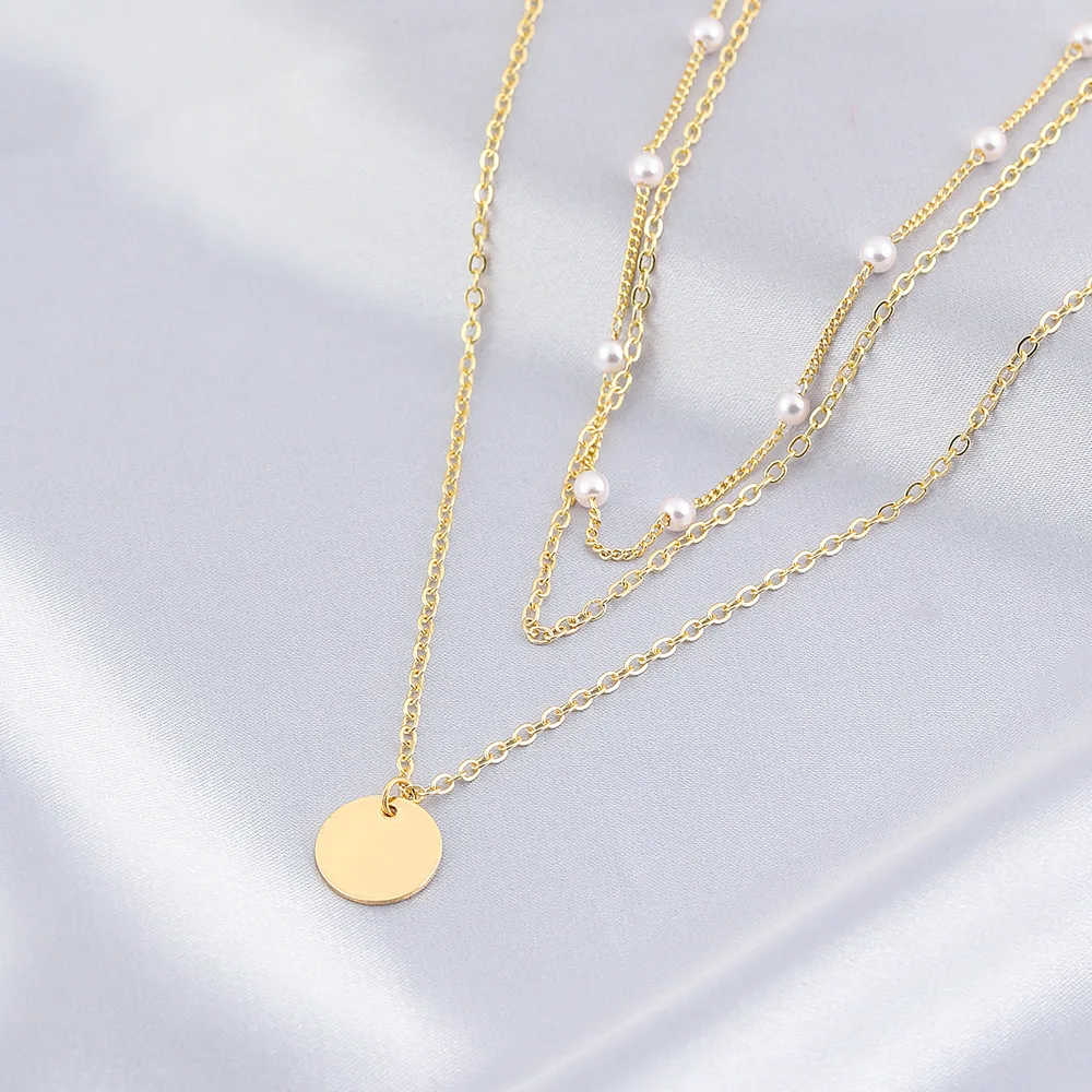 

Bohemian Coins Necklaces Vintage Pendant Necklace for Women Gold Color Chain Multilayer Collier Femme Collares Jewelry Girls