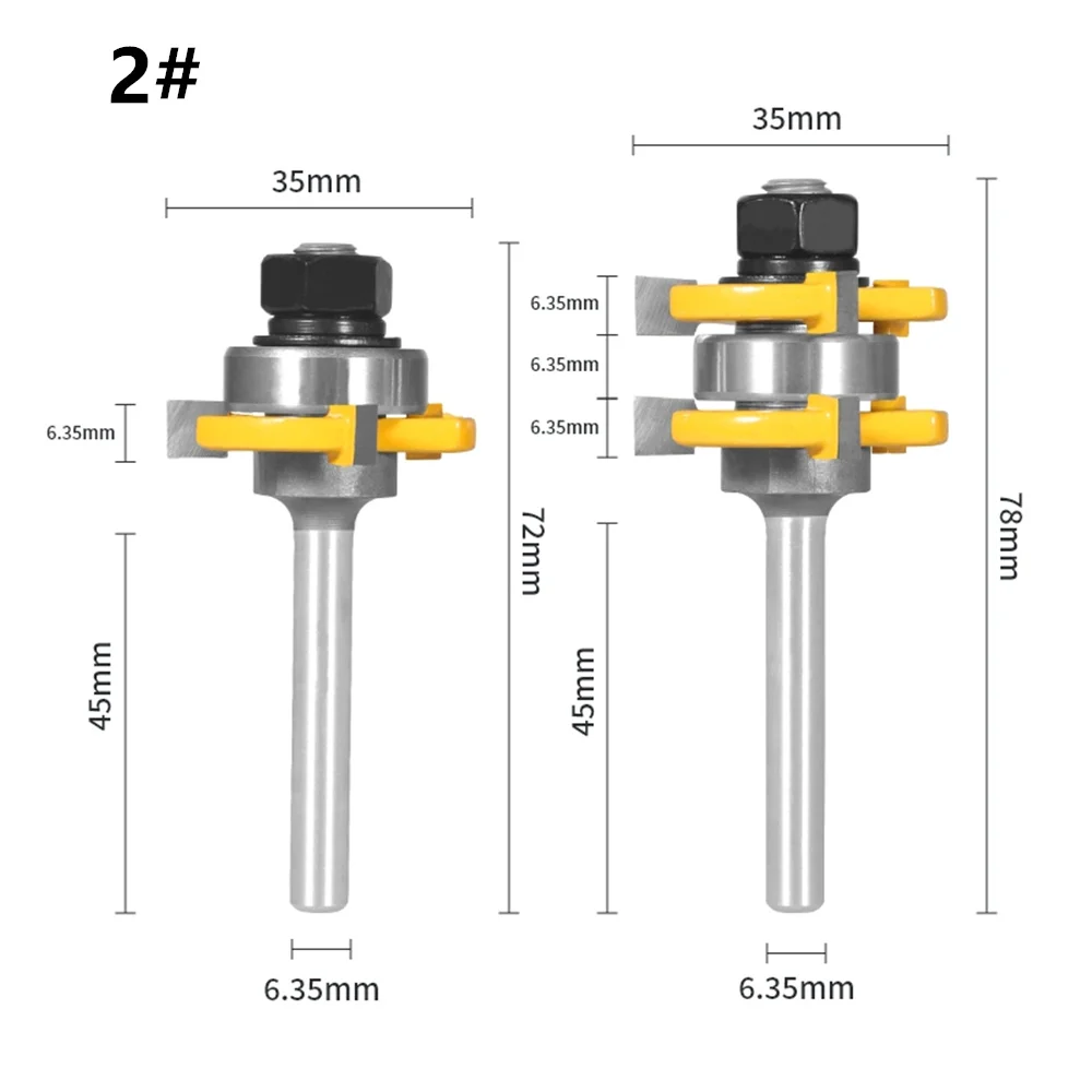 Фрезы для деревообработки T&G 2 шт.