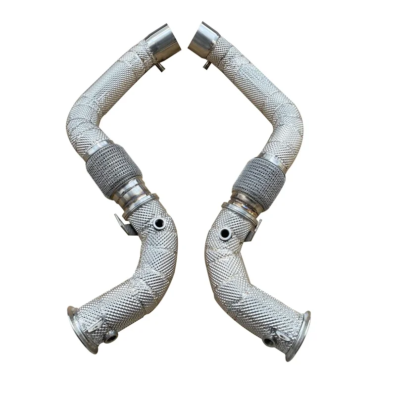 High Performance Suitable for BMW M5 M6 M8 f90 V8 4.4T Exhaust Head Direct Flow Heat Insulation Catless Downpipe