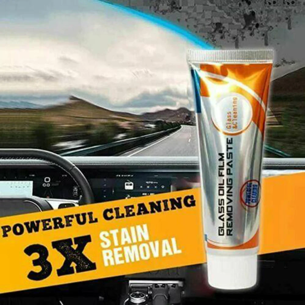 

50ml Glass Stripper Water Spot Remover Automotive Glass Oil Film Remover 2022 New Car Windshield Cleaner Glows Sponge