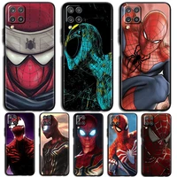 good looking spiderman phone case for samsung a32 a52 a52s a72 a02 a22 a03 a02s a03s a13 a53 a73 a23 a13 4g 5g lite black luxury
