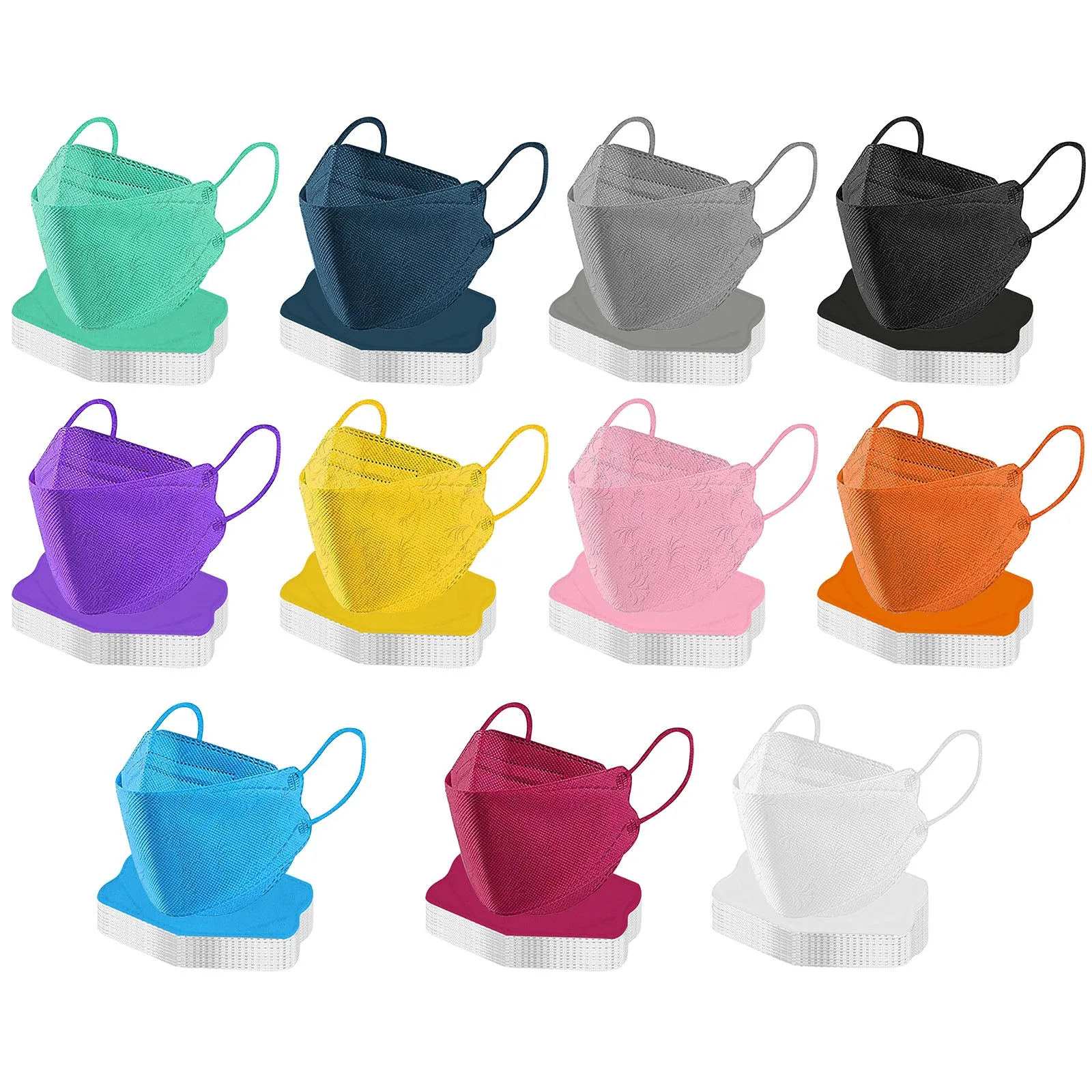 

10pc Children Protection Face Mask Disposable Kids Black Pink Blue 4-layer Soft Non-woven Fabric Masks Gift Decoration
