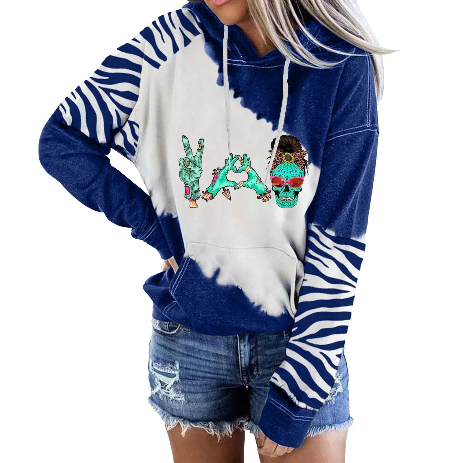 

Женский свитшот с длинным рукавом и принтом на каждый день