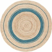 natural jute rug round 100 handmade style rug reversible braided modern look
