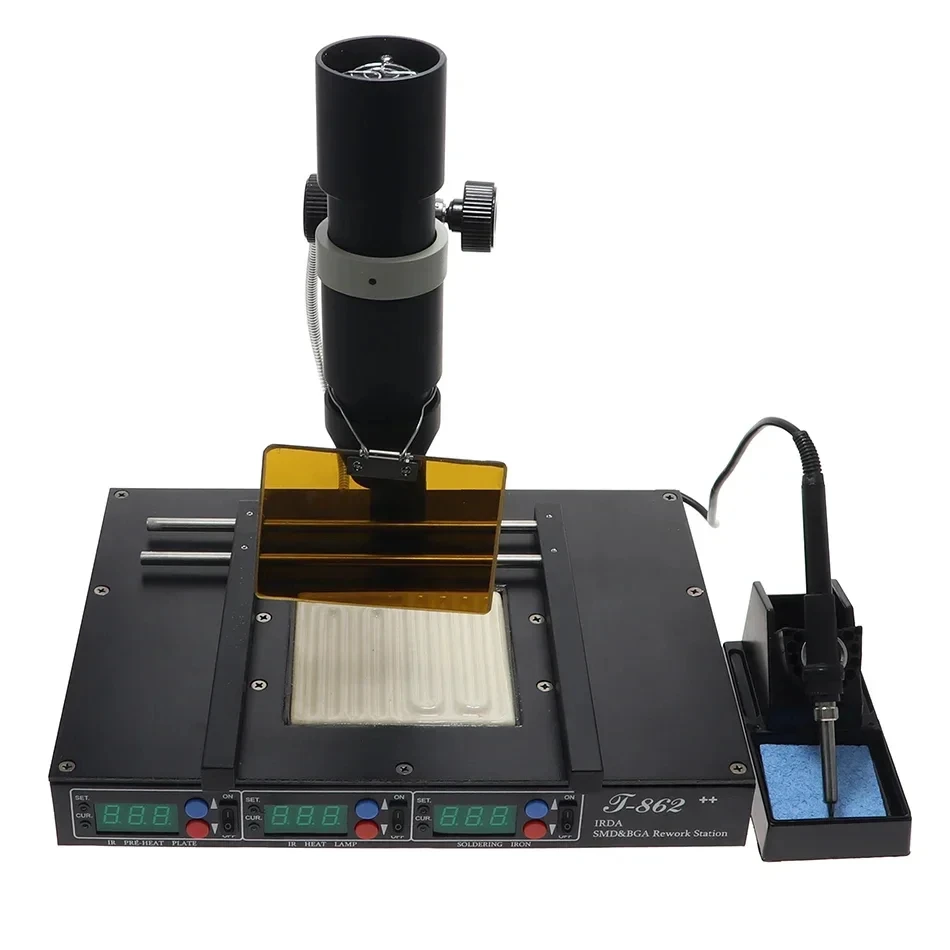 PUHUI T-862++ Инфракрасная паяльная станция для оплавления SMT SMD BGA ИК-паяльная IRDA