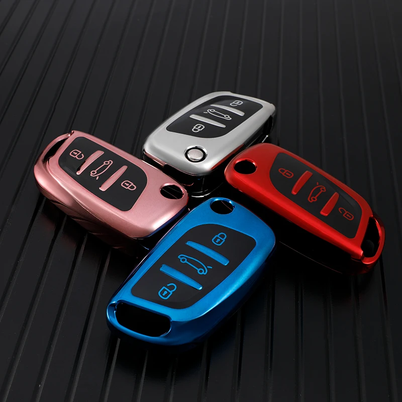 For Peugeot 306 407 807 For Citroen C1 C2 C3 C4 C5 XSARA PICA For DS DS3 DS4 DS5 DS6 TPU Car Remote Key Case Cover Shell Fob