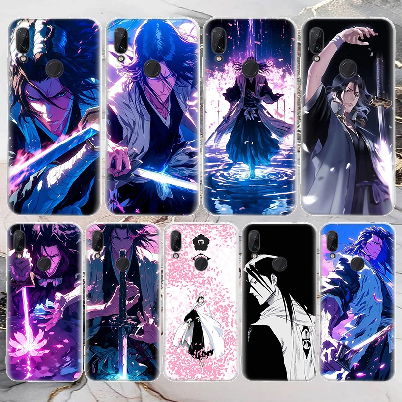 Мягкий чехол для телефона Bleach Kuchiki Byakuya Xiaomi Redmi 10 10A 10C 9 9A 9C 9T 12 12C 8 8A 7 7A 6 6A S2 K20 K40 K70 K60