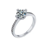 Genuine D Color Moissanite Diamond Ring Platinum Couple Ring Female Gift For Girlfriend Personality Simple And Generous