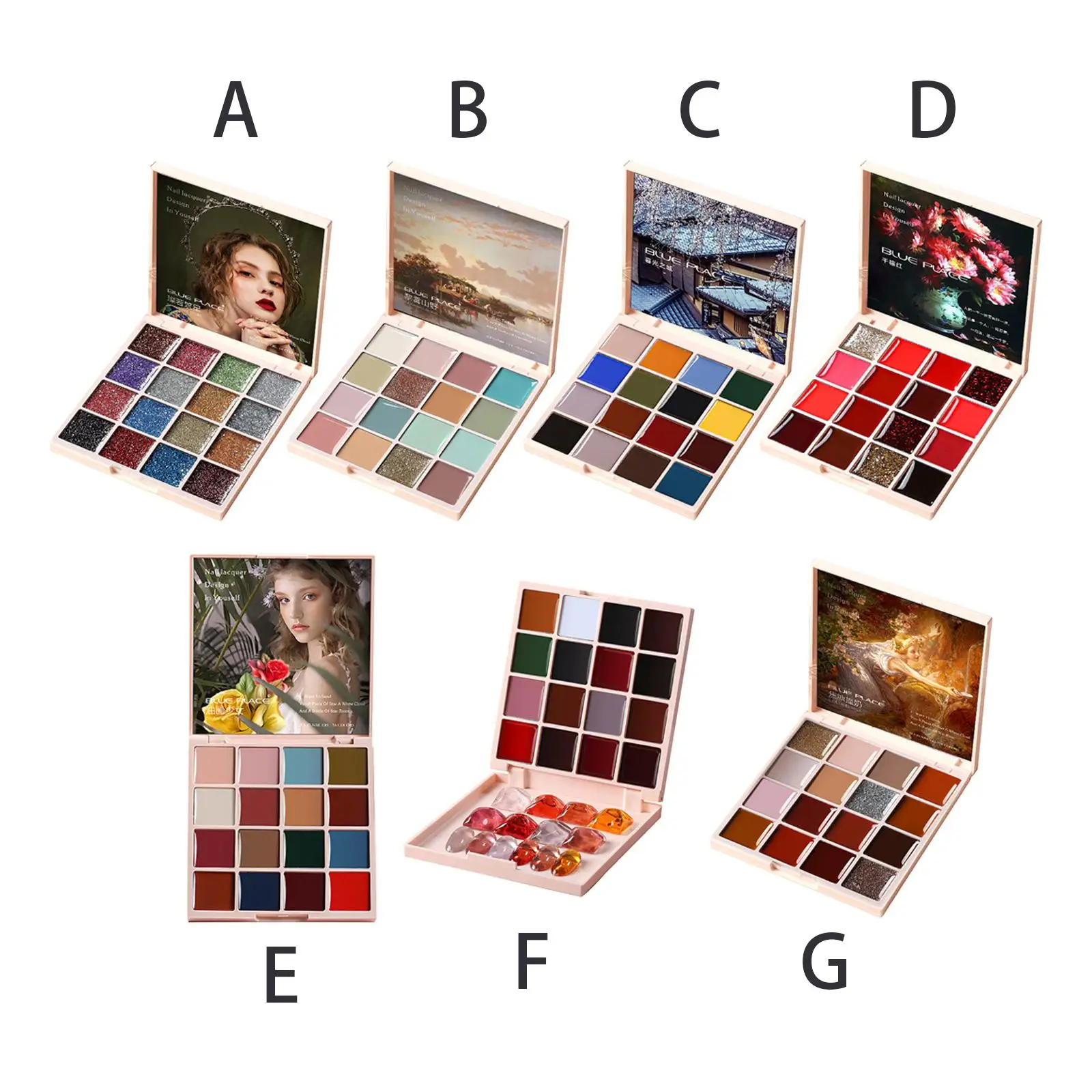 

16 цветов в 1/искусственный полированный пигмент для