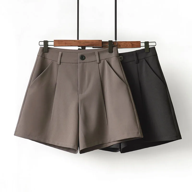 

High-waisted Suit Shorts Women's Summer Drape Thin Section Wide Legged Loose Skinny A-line Pants